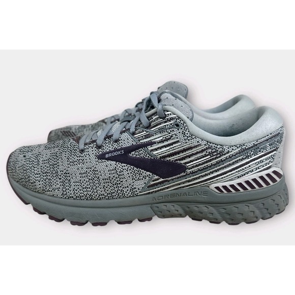 Brooks Womens Adrenaline GTS 19 Road Running Tennis Shoes Size 11 Gray Purple - Picture 5 of 9